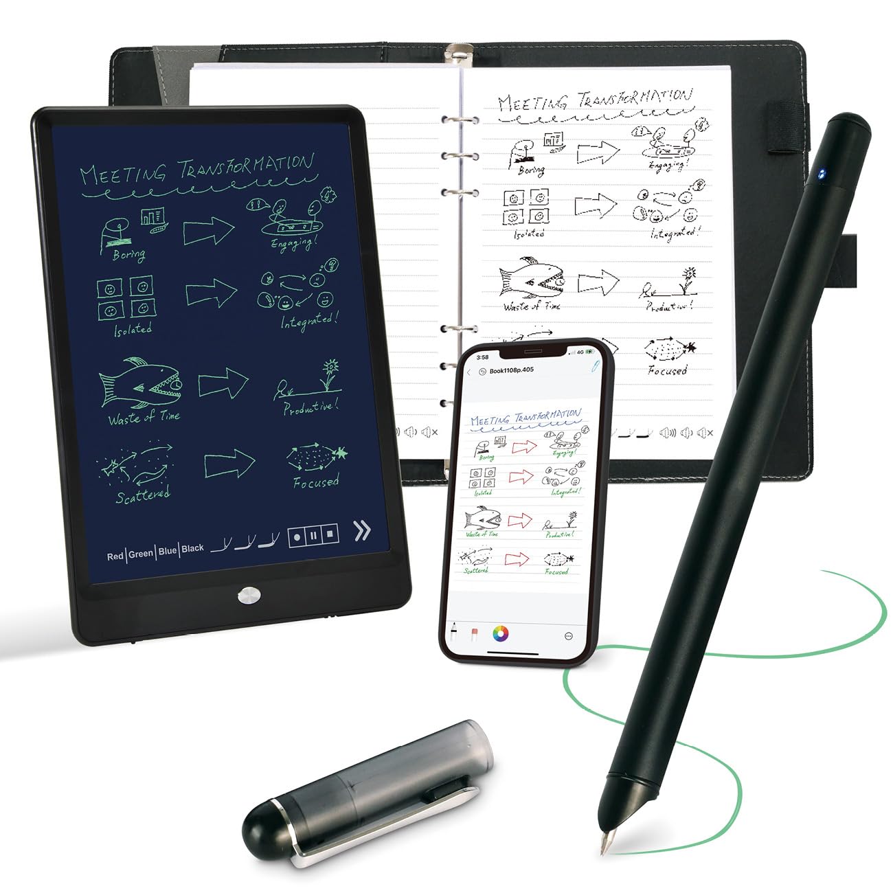 Amazon.com: Smart Pen for Note Taking Set Real-Time Paper-to